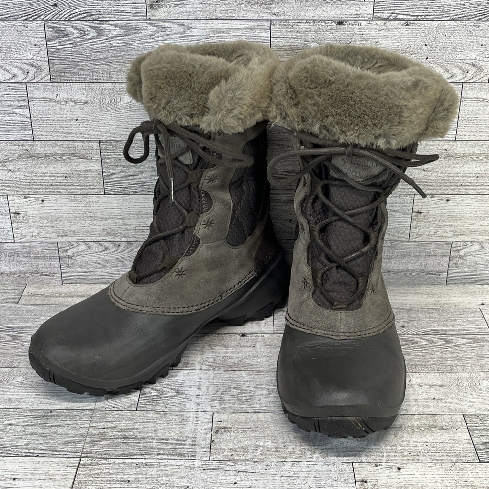 Columbia Sierra‎ Summette Winter Snow Boots Brown Suede BL1561-231 Women Size 7